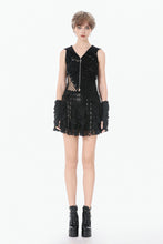 Load image into Gallery viewer, Punk Eyelet Lace Layered Mini Skirt KW420 - Gothlolibeauty