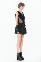 Load image into Gallery viewer, Punk Eyelet Lace Layered Mini Skirt KW420 - Gothlolibeauty
