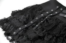 Load image into Gallery viewer, Punk Eyelet Lace Layered Mini Skirt KW420 - Gothlolibeauty