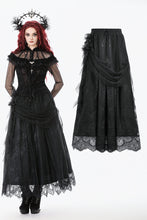 Load image into Gallery viewer, Gothic Court Floral Pleated Tulle Maxi Skirt KW422