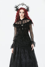 Load image into Gallery viewer, Gothic Court Floral Pleated Tulle Maxi Skirt KW422