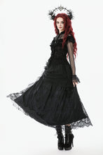 Load image into Gallery viewer, Gothic Court Floral Pleated Tulle Maxi Skirt KW422