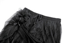 Load image into Gallery viewer, Gothic Court Floral Pleated Tulle Maxi Skirt KW422