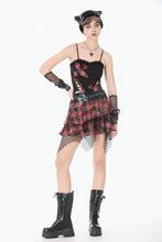 Load image into Gallery viewer, Distressed Plaid Chain-Adorned Punk Skirt KW427 - Gothlolibeauty