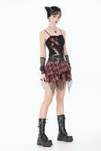Load image into Gallery viewer, Distressed Plaid Chain-Adorned Punk Skirt KW427 - Gothlolibeauty