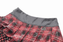 Load image into Gallery viewer, Distressed Plaid Chain-Adorned Punk Skirt KW427 - Gothlolibeauty