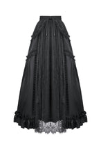 Load image into Gallery viewer, Silken Mist Rose Baroque Lace Layered Maxi Skirt KW429BK - Gothlolibeauty
