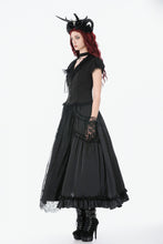 Load image into Gallery viewer, Silken Mist Rose Baroque Lace Layered Maxi Skirt KW429BK - Gothlolibeauty