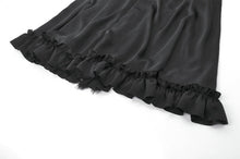 Load image into Gallery viewer, Silken Mist Rose Baroque Lace Layered Maxi Skirt KW429BK - Gothlolibeauty