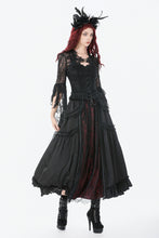 Load image into Gallery viewer, Gothic Crimson-Shadow Lace Court Maxi Skirt KW429RD - Gothlolibeauty