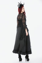 Load image into Gallery viewer, Gothic Crimson-Shadow Lace Court Maxi Skirt KW429RD - Gothlolibeauty