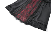 Load image into Gallery viewer, Gothic Crimson-Shadow Lace Court Maxi Skirt KW429RD - Gothlolibeauty