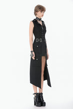 Load image into Gallery viewer, Punk Layered Pocket Cutout Belted Long Skirt KW430 - Gothlolibeauty