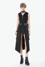 Load image into Gallery viewer, Punk Layered Pocket Cutout Belted Long Skirt KW430 - Gothlolibeauty