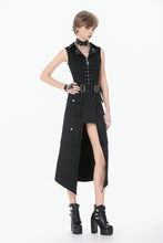 Load image into Gallery viewer, Punk Layered Pocket Cutout Belted Long Skirt KW430 - Gothlolibeauty