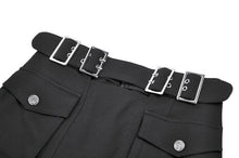 Load image into Gallery viewer, Punk Layered Pocket Cutout Belted Long Skirt KW430 - Gothlolibeauty