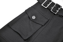 Load image into Gallery viewer, Punk Layered Pocket Cutout Belted Long Skirt KW430 - Gothlolibeauty