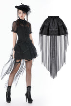 Load image into Gallery viewer, Gothic Tailed Sheer Mesh Petticoat Skirt KW431 - Gothlolibeauty