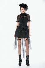 Load image into Gallery viewer, Gothic Tailed Sheer Mesh Petticoat Skirt KW431 - Gothlolibeauty
