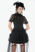 Load image into Gallery viewer, Gothic Tailed Sheer Mesh Petticoat Skirt KW431 - Gothlolibeauty