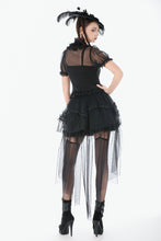 Load image into Gallery viewer, Gothic Tailed Sheer Mesh Petticoat Skirt KW431 - Gothlolibeauty