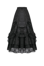 Load image into Gallery viewer, Vintage Gothic Lace Layered Maxi Skirt KW432 - Gothlolibeauty
