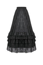 Load image into Gallery viewer, Vintage Gothic Lace Layered Maxi Skirt KW432 - Gothlolibeauty