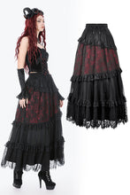 Load image into Gallery viewer, Dark Spliced Lace Maxi Skirt KW433 - Gothlolibeauty