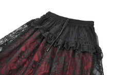 Load image into Gallery viewer, Dark Spliced Lace Maxi Skirt KW433 - Gothlolibeauty