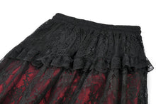 Load image into Gallery viewer, Dark Spliced Lace Maxi Skirt KW433 - Gothlolibeauty