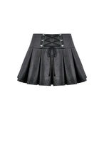 Load image into Gallery viewer, Punk Double Belt Pleated Skirt KW437
