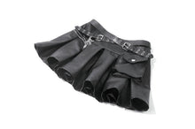 Load image into Gallery viewer, Punk Double Belt Pleated Skirt KW437