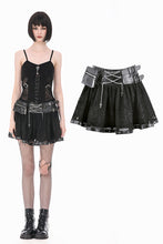 Load image into Gallery viewer, Gothic Lace Chain Cross Mini Skirt KW438