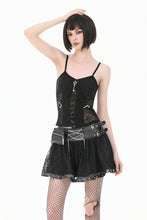 Load image into Gallery viewer, Gothic Lace Chain Cross Mini Skirt KW438