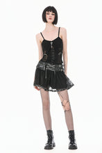 Load image into Gallery viewer, Gothic Lace Chain Cross Mini Skirt KW438