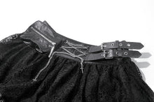 Load image into Gallery viewer, Gothic Lace Chain Cross Mini Skirt KW438