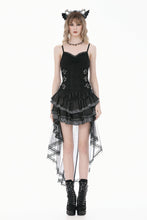 Load image into Gallery viewer, Gothic Punk Vintage Layered Mesh Tail Skirt KW439