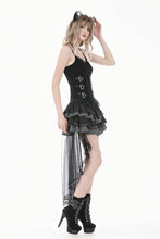 Load image into Gallery viewer, Gothic Punk Vintage Layered Mesh Tail Skirt KW439