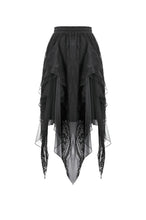 Load image into Gallery viewer, Gothic Shadow Mist Layered Mesh Long Skirt KW440