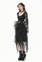 Load image into Gallery viewer, Gothic Shadow Mist Layered Mesh Long Skirt KW440