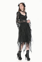 Load image into Gallery viewer, Gothic Shadow Mist Layered Mesh Long Skirt KW440