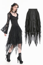 Load image into Gallery viewer, Gothic Shadow Mist Layered Mesh Long Skirt KW440