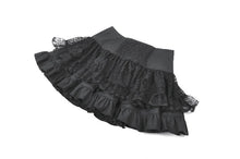 Load image into Gallery viewer, Sin Forbidden - Dark Punk Lace Patchwork Multi-Pocket Ruffle Mini Skirt KW444