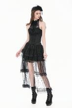 Load image into Gallery viewer, Goth Lolita Diamond Lace Patchwork Layered Tutu Skirt KW450