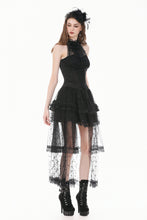 Load image into Gallery viewer, Goth Lolita Diamond Lace Patchwork Layered Tutu Skirt KW450