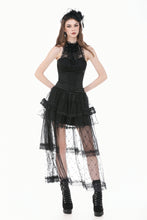 Load image into Gallery viewer, Goth Lolita Diamond Lace Patchwork Layered Tutu Skirt KW450
