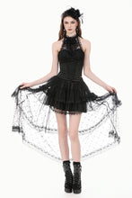 Load image into Gallery viewer, Goth Lolita Diamond Lace Patchwork Layered Tutu Skirt KW450