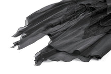Load image into Gallery viewer, Gothic Ruffled High-Low Skirt with Jacquard Texture and Irregular Tiered Lace Mesh  KW451
