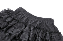 Load image into Gallery viewer, Black detachable fishtail lace puffy bottoms PW129