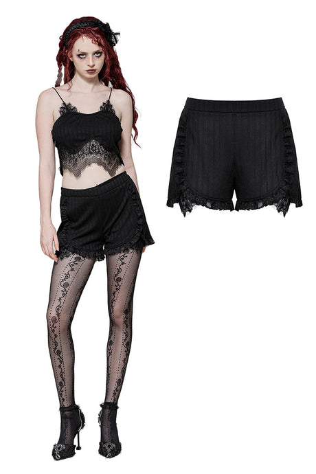 Black Gothic Base Shorts PW131
